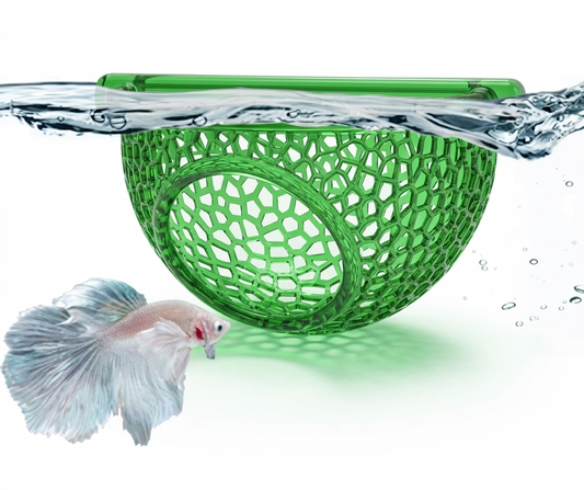 Floating Betta Hide & Shrimp Cave — 3D Printed Aquarium Hideout