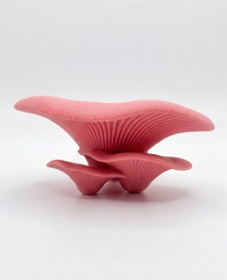 3D Printed Triple Mushroom Ledge Perch — Glow-in-the-Dark Aquarium Decor