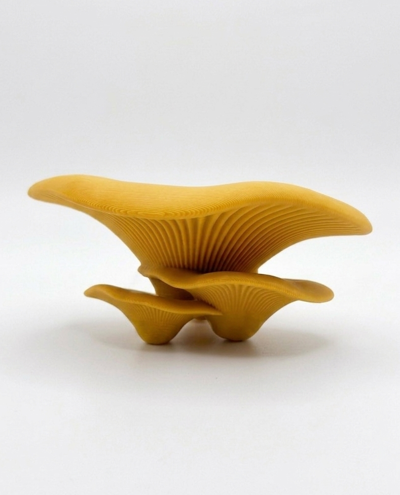3D Printed Triple Mushroom Ledge Perch — Glow-in-the-Dark Aquarium Decor