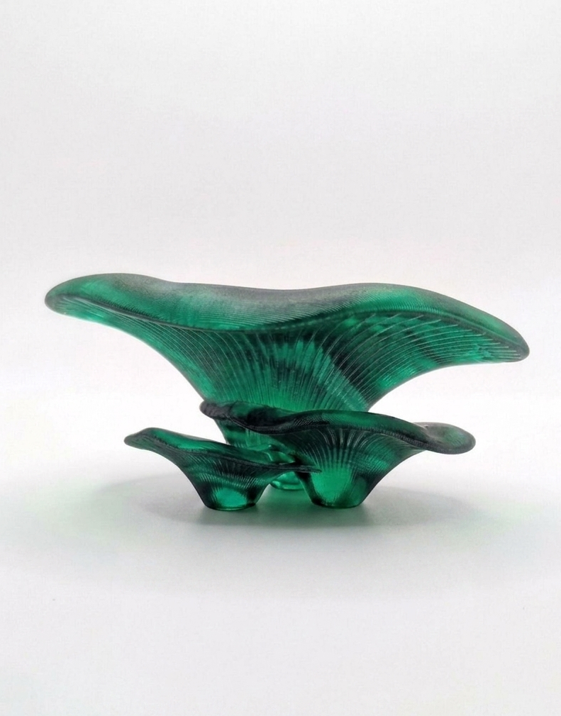 3D Printed Triple Mushroom Ledge Perch — Glow-in-the-Dark Aquarium Decor