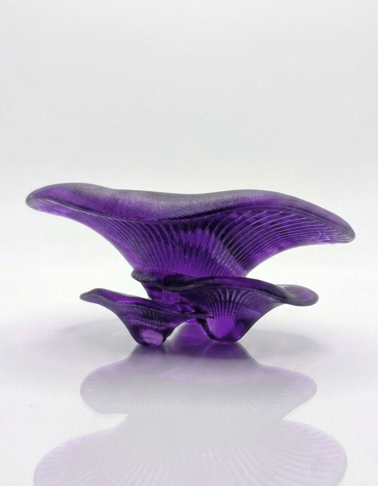 3D Printed Triple Mushroom Ledge Perch — Glow-in-the-Dark Aquarium Decor