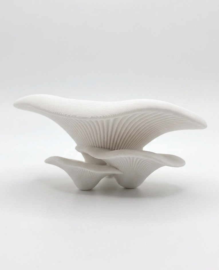 3D Printed Triple Mushroom Ledge Perch — Glow-in-the-Dark Aquarium Decor